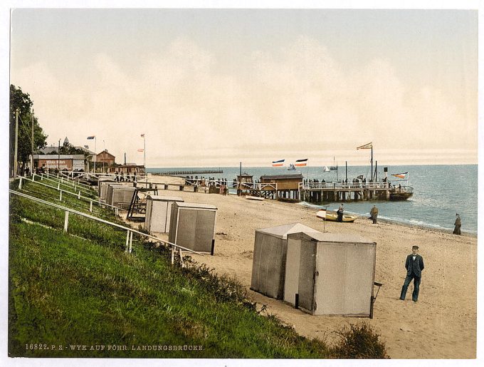 Landing pier, Wyk on Fohr, Schleswig-Holstein, Germany