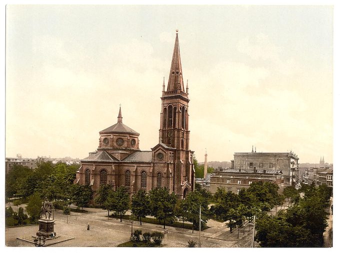 Weltzin Place and St. Paul's Church, Bromberg, Silesia, Germany (i.e., Bydgoszcz, Poland)