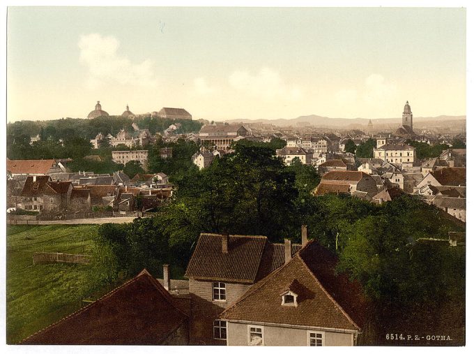 Gotha, with Inselberg, Thuringia, Germany