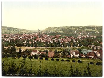 Jena, from Hansberge (i.e, Hausberge), Thuringia, Germany