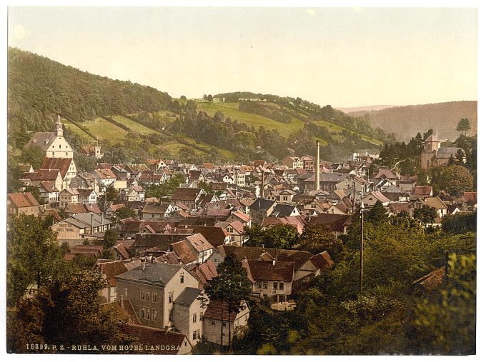 View from the Hotel Landgraf, Ruhla, Thuringia, Germany