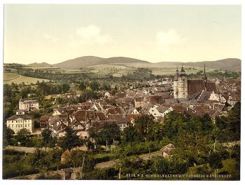 Schmalkalden, with Roteberg and Steinkopf, Thuringia, Germany