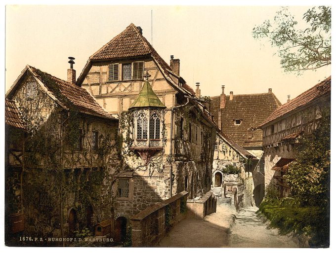 Castle yard, Wartburg, Thuringia, Germany