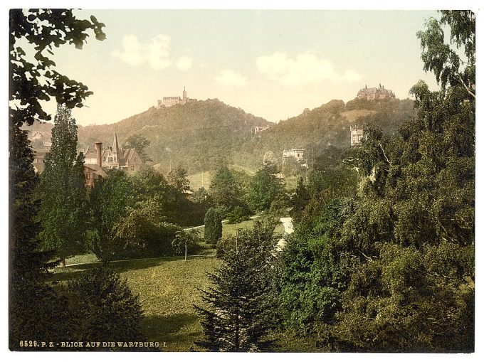 View on the Wartburg, I., Wartburg, Thuringia, Germany