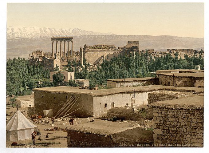 The Acropolis, Baalbek, Holy Land, (i.e., Ba'labakk, Lebanon)