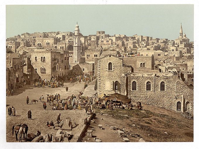 Market Place, Bethlehem, Holy Land, (i.e., West Bank)