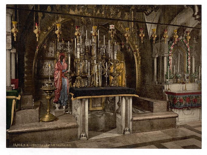 The Calvary and the Greek altar, Jerusalem, Holy Land