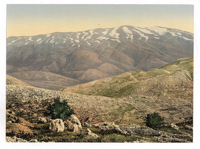 General view, Mount Hermon, Holy Land (i.e., Lebanon and Syria)